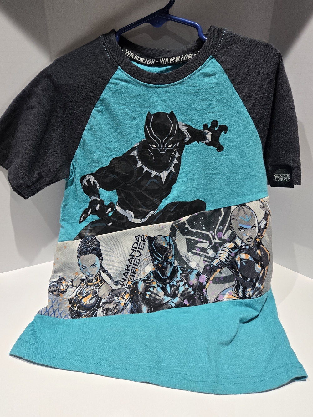 Marvel Black Panther Kids Tee in Teal and Black